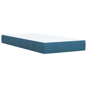 Boxspring met matras fluweel donkerblauw 100x200 cm 6