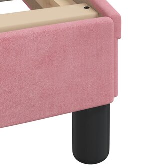 Bed met matras fluweel roze 90x200 cm 6