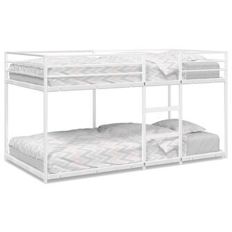 Stapelbed zonder matras 90x190 cm staal wit 2