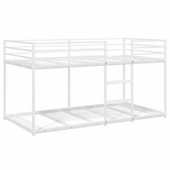 Stapelbed zonder matras 90x190 cm staal wit 4