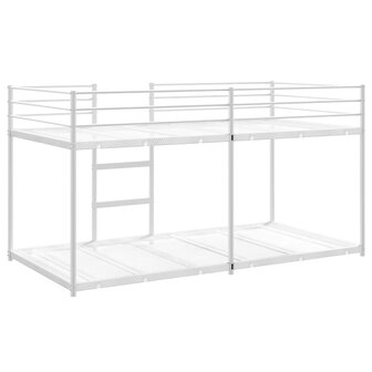 Stapelbed zonder matras 90x190 cm staal wit 7