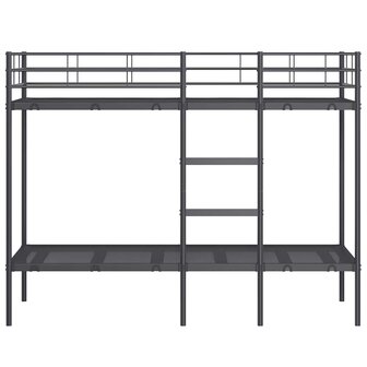 Stapelbed zonder matras 75x190 cm staal zwart 5