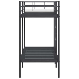 Stapelbed zonder matras 75x190 cm staal zwart 6