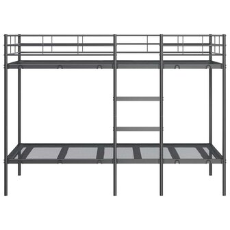 Stapelbed zonder matras 90x200 cm staal zwart 5