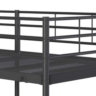 Stapelbed zonder matras 90x200 cm staal zwart 8
