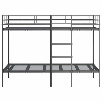 Stapelbed zonder matras 100x190 cm staal zwart 5
