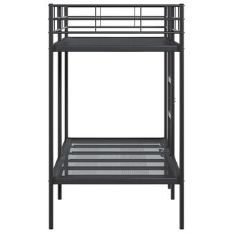 Stapelbed zonder matras 100x190 cm staal zwart 6
