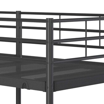 Stapelbed zonder matras 100x190 cm staal zwart 8