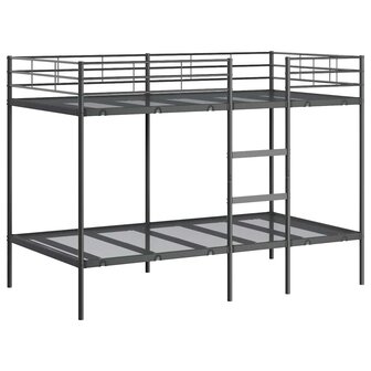 Stapelbed zonder matras 107x203 cm staal zwart 2
