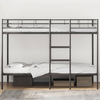 Stapelbed zonder matras 107x203 cm staal zwart 3