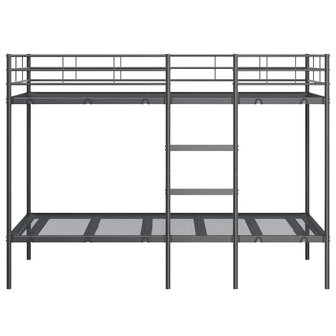 Stapelbed zonder matras 107x203 cm staal zwart 5