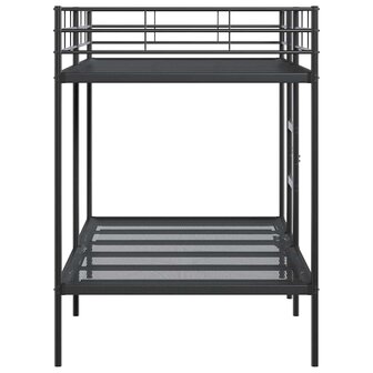 Stapelbed zonder matras 107x203 cm staal zwart 6