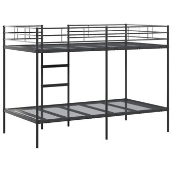 Stapelbed zonder matras 107x203 cm staal zwart 7