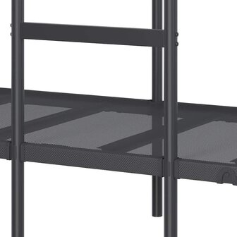 Stapelbed zonder matras 107x203 cm staal zwart 9