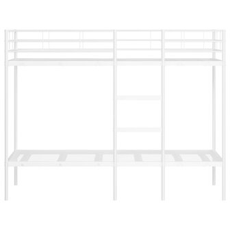 Stapelbed zonder matras 75x190 cm staal wit 5