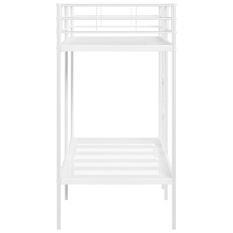 Stapelbed zonder matras 75x190 cm staal wit 6