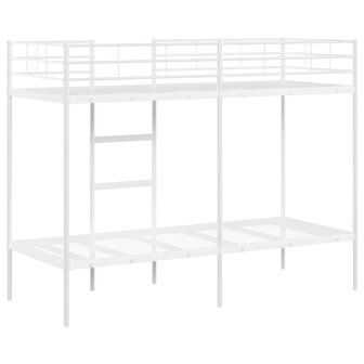 Stapelbed zonder matras 75x190 cm staal wit 7