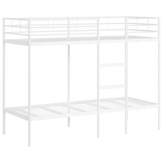 Stapelbed zonder matras 80x200 cm staal wit 2
