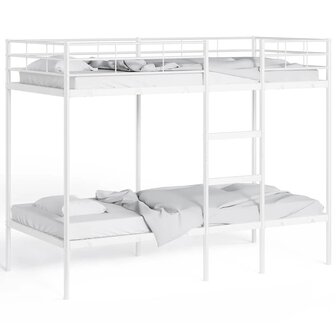 Stapelbed zonder matras 80x200 cm staal wit 4