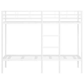 Stapelbed zonder matras 80x200 cm staal wit 5