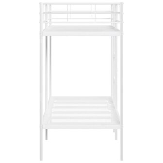 Stapelbed zonder matras 80x200 cm staal wit 6