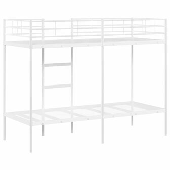 Stapelbed zonder matras 80x200 cm staal wit 7