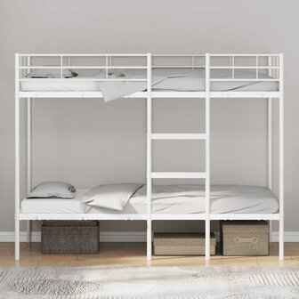 Stapelbed zonder matras 90x190 cm staal wit 3