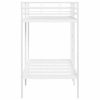 Stapelbed zonder matras 90x190 cm staal wit 6