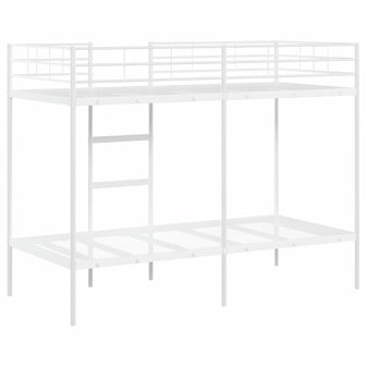 Stapelbed zonder matras 90x190 cm staal wit 7