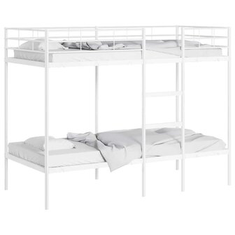 Stapelbed zonder matras 90x200 cm staal wit 4