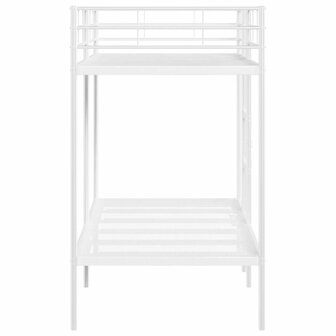 Stapelbed zonder matras 90x200 cm staal wit 6