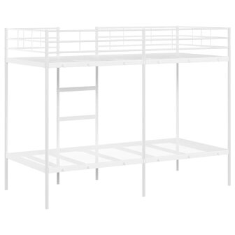 Stapelbed zonder matras 90x200 cm staal wit 7