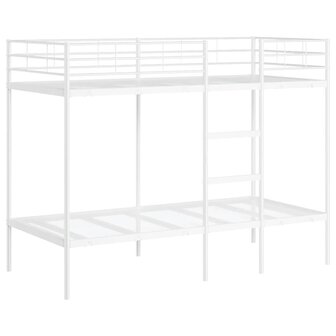 Stapelbed zonder matras 100x190 cm staal wit 2