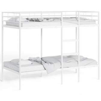 Stapelbed zonder matras 100x190 cm staal wit 4