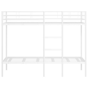 Stapelbed zonder matras 100x190 cm staal wit 5