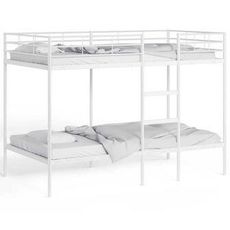 Stapelbed zonder matras 100x200 cm staal wit 4