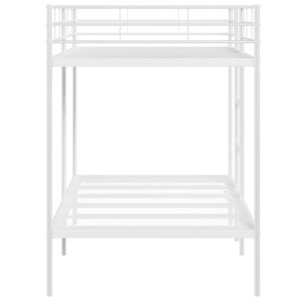Stapelbed zonder matras 100x200 cm staal wit 6
