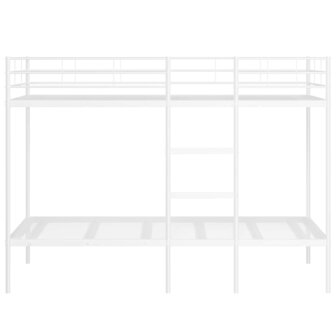 Stapelbed zonder matras 107x203 cm staal wit 5