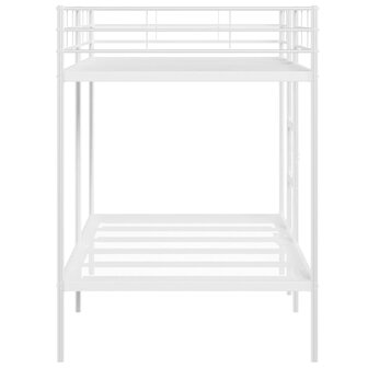 Stapelbed zonder matras 107x203 cm staal wit 6