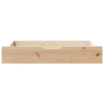 Bedlades 2 st met wieltjes 90x55x17 cm massief grenenhout 3
