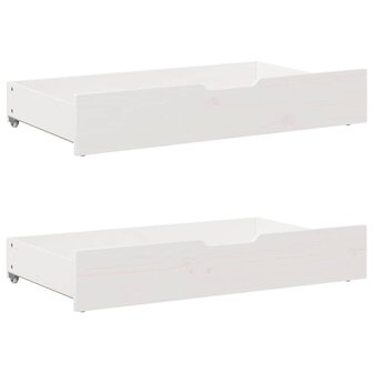 Bedlades 2 st 90x55x17 cm massief grenenhout wit 1