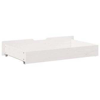 Bedlades 2 st 90x55x17 cm massief grenenhout wit 6