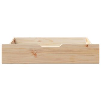 Bedlades 2 st met wieltjes 85x55x17 cm massief grenenhout 3