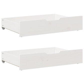 Bedlades 2 st 85x55x17 cm massief grenenhout wit 1