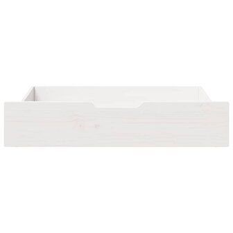 Bedlades 2 st 85x55x17 cm massief grenenhout wit 3