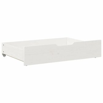 Bedlades 2 st 85x55x17 cm massief grenenhout wit 4