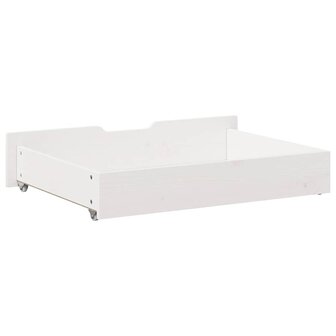 Bedlades 2 st 85x55x17 cm massief grenenhout wit 6