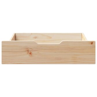 Bedlades 2 st met wieltjes 75x55x17 cm massief grenenhout 3