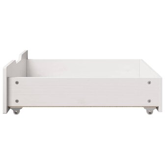 Bedlades 2 st 75x55x17 cm massief grenenhout wit 5
