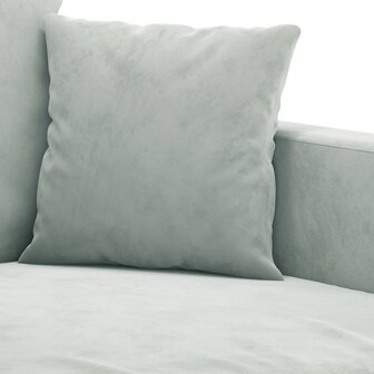 2-delige Loungeset met kussens fluweel lichtgrijs 5